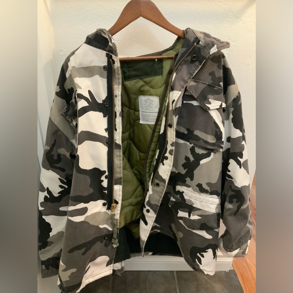 Trendy High Quality White Camo Winter Jacket